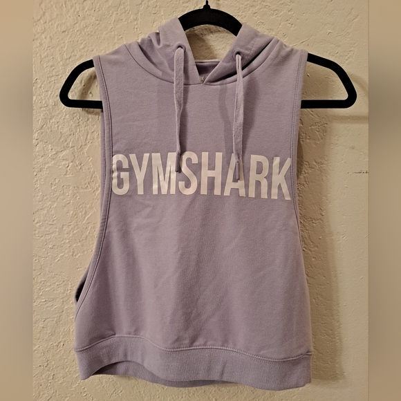 Gymshark Women's Soft Lilac Light Purple Sleeveless Hoodie NWT - Picture 1 of 7